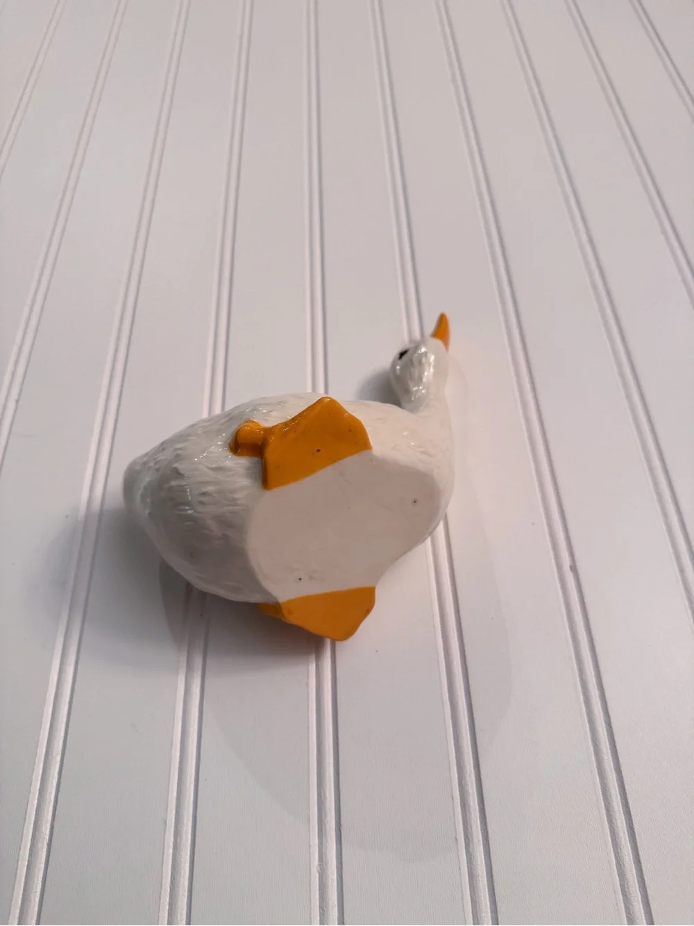 Vintage White Ceramic Goose Planter | Cottage Farmhouse Decor | 1980s–1990s